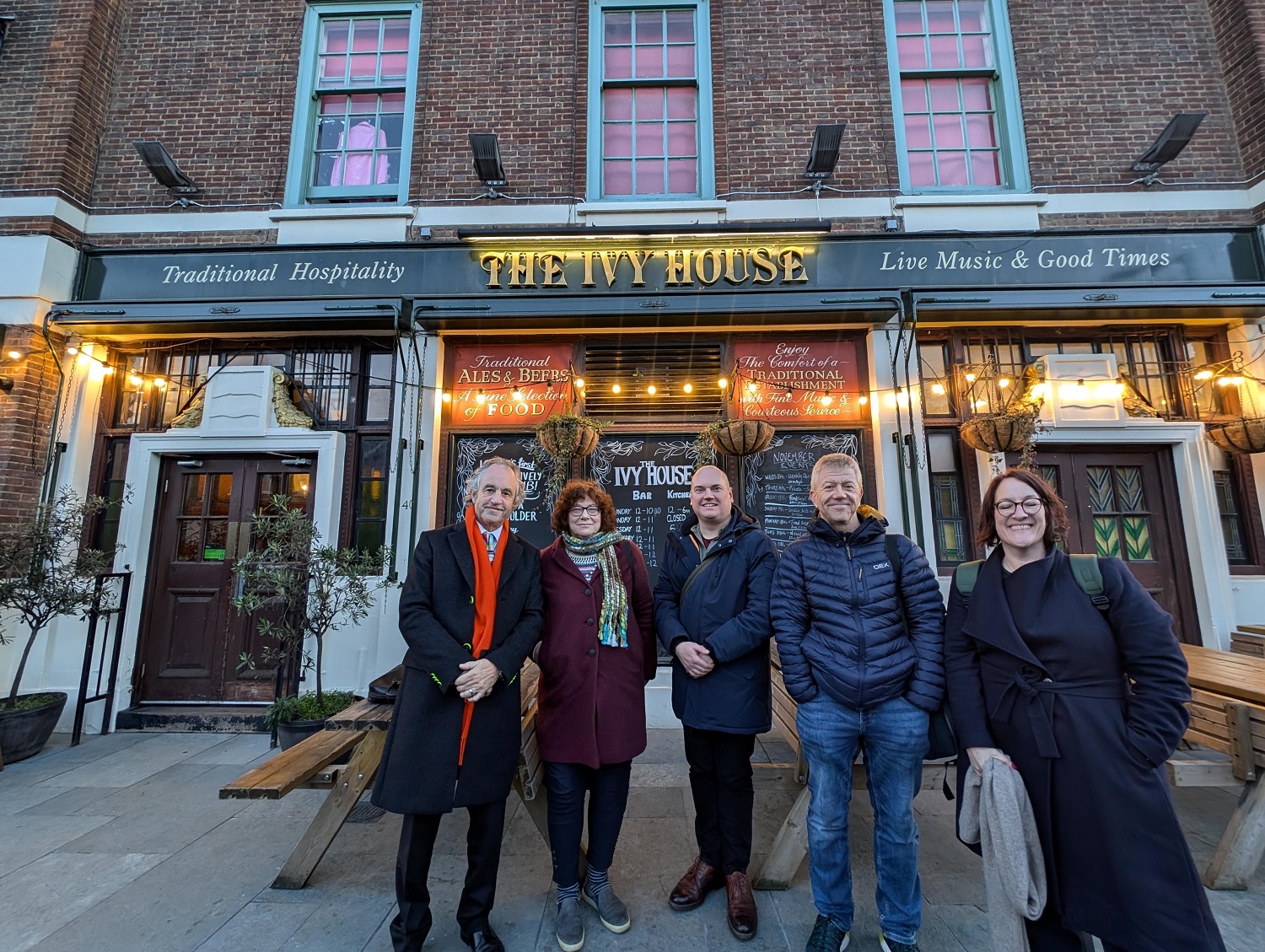 AHF Staff and Trustees on a visit to The Ivy House in November 2024.
